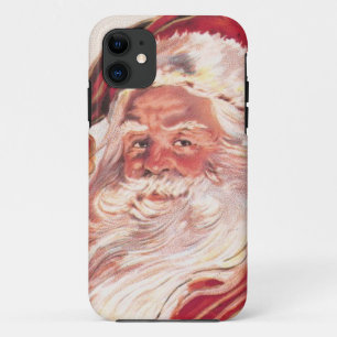 Vintage kerstkerstkerstkerstman iPhone 11 hoesje