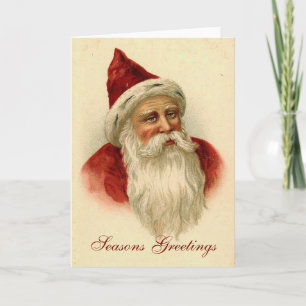 Vintage kerstkerstkerstkerstman feestdagen kaart