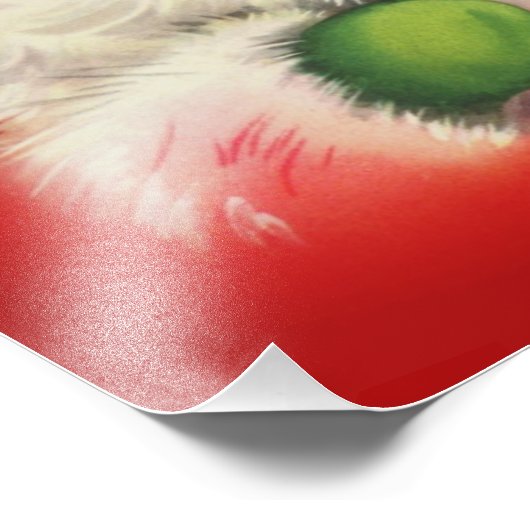 Vintage kerstkerstkerstkerstman foto afdruk (Hoek)