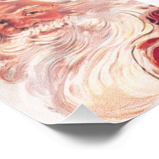 Vintage kerstkerstkerstkerstman foto afdruk (Hoek)