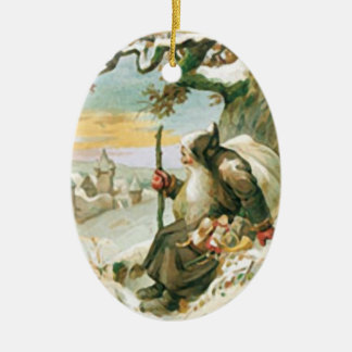 Vintage kerstkerstkerstkerstman keramisch ornament