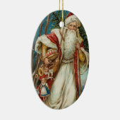 Vintage kerstkerstkerstkerstman keramisch ornament (Rechts)