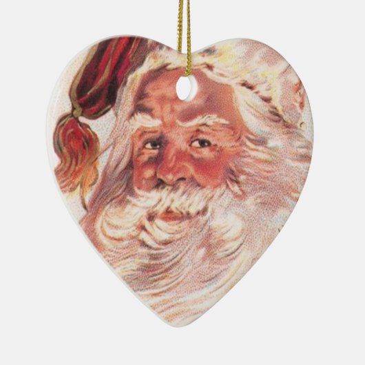 Vintage kerstkerstkerstkerstman keramisch ornament (Rechts)