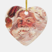 Vintage kerstkerstkerstkerstman keramisch ornament (Voorkant)
