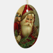 Vintage kerstkerstkerstkerstman keramisch ornament (Rechts)