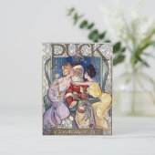 Vintage kerstkerstkerstkerstman Kiss Briefkaart (Staand voorkant)
