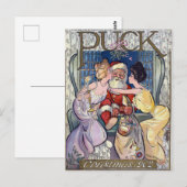 Vintage kerstkerstkerstkerstman Kiss Briefkaart (Voorkant / Achterkant)