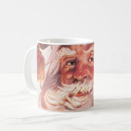 Vintage kerstkerstkerstkerstman koffiemok (Voorkant links)