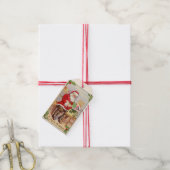 Vintage kerstkerstkerstkerstman-Label Cadeaulabel (Met Touw)