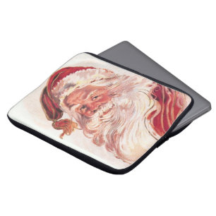 Vintage kerstkerstkerstkerstman laptop sleeve
