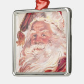 Vintage kerstkerstkerstkerstman metalen ornament (Links)