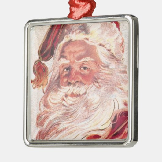 Vintage kerstkerstkerstkerstman metalen ornament (Links)