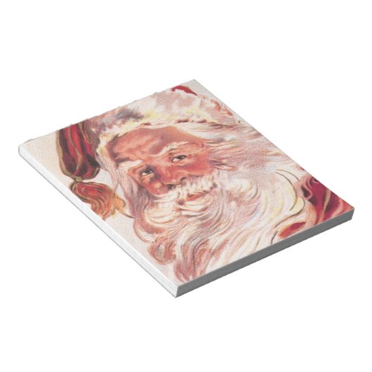 Vintage kerstkerstkerstkerstman notitieblok (Schuin)