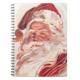 Vintage kerstkerstkerstkerstman notitieboek