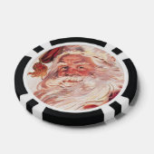 Vintage kerstkerstkerstkerstman poker chips (Enkel)