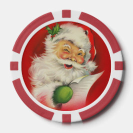 Vintage kerstkerstkerstkerstman poker chips