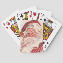 Vintage kerstkerstkerstkerstman pokerkaarten