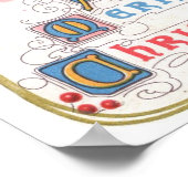 Vintage kerstkerstkerstkerstman poster (Hoek)