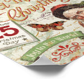 Vintage kerstkerstkerstkerstman poster (Hoek)