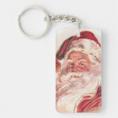 Vintage kerstkerstkerstkerstman sleutelhanger (Voorkant)