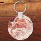Vintage kerstkerstkerstkerstman sleutelhanger (Achterkant)