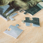 Vintage kerstkerstkerstkerstman Telescope Dog Suns Legpuzzel (Zijkant)