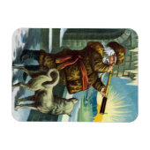 Vintage kerstkerstkerstkerstman Telescope Dog Suns Magneet (Horizontaal)