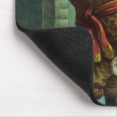 Vintage kerstkerstkerstkerstman Telescope Dog Suns Muismat (Hoek)