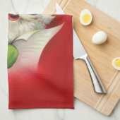 Vintage kerstkerstkerstkerstman theedoek (Quarter Fold)