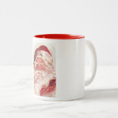 Vintage kerstkerstkerstkerstman tweekleurige koffiemok (Voorkant rechts)