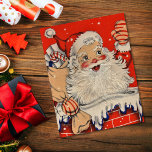 Vintage kerstkerstkerstkerstman Waving Feestdagenkaart<br><div class="desc">Vintage kerstkerstkerstkerstkerstkerstkaart,  die op vakantie gaat.</div>