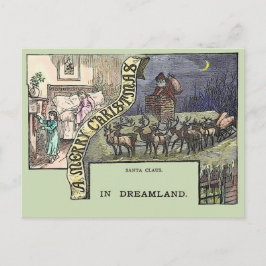 Vintage kerstkerstkerstkerstrenrenrenrenrenrennier briefkaart