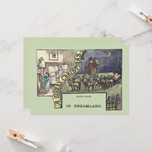 Vintage kerstkerstkerstkerstrenrenrenrenrenrennier kaart