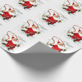 Vintage Kerstkerstkerstkerststommeling Cadeaupapier (Hoek)