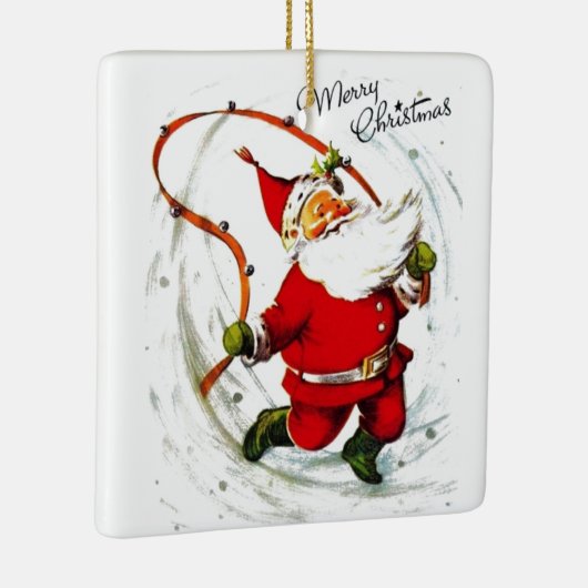 Vintage Kerstkerstkerstkerststommeling Keramisch Ornament (Rechts)