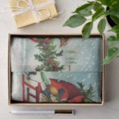 Vintage kerstkerstkerstman — speciaal leed en spee tissuepapier (Geschenk)