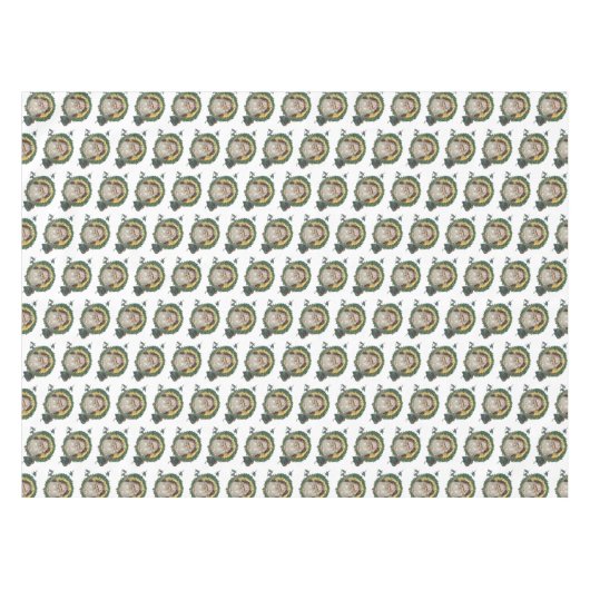 Vintage kerstkerstkerstman tafelkleed (Voorkant (Horizontaal))