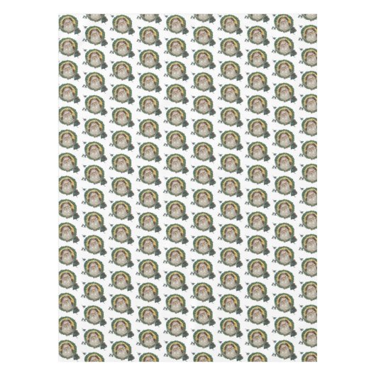 Vintage kerstkerstkerstman tafelkleed (Voorkant)