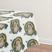 Vintage kerstkerstkerstman tafelkleed (Voorbeeld)