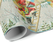 Vintage kerstkerstkerstmankerklei, verpakkingspapi cadeaupapier (Rol Hoek)