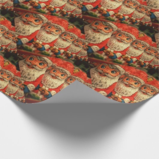 Vintage-kerstkerstkerstpapier Cadeaupapier (Hoek)