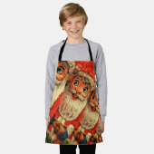 Vintage-kerstkerstkerstpapier Schort (Gedragen)