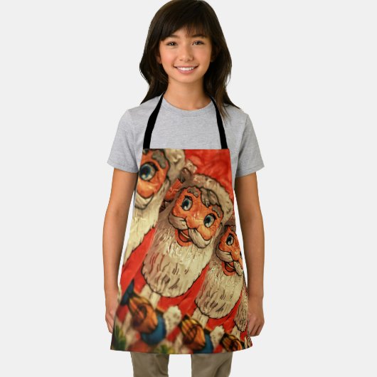 Vintage-kerstkerstkerstpapier Schort (Insitu)