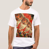 Vintage-kerstkerstkerstpapier T-shirt (Voorkant)