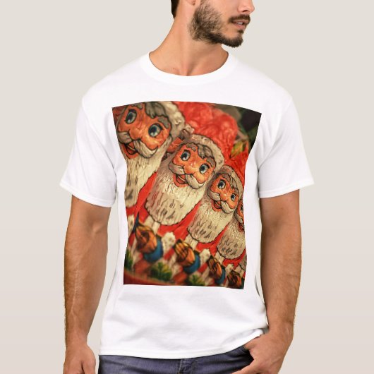 Vintage-kerstkerstkerstpapier T-shirt (Voorkant)