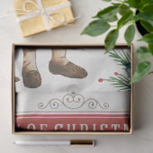 Vintage kerstkerstman en engel-ontkoppeling tissuepapier (Geschenk)