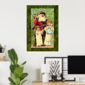 Vintage kerstkerstman Poster Vader Tuck (Thuiskantoor)