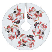 Vintage kerstkerstman Snowman Holiday boomrok Kerstboom Rok (Voorkant)
