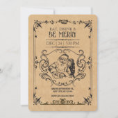 Vintage kerstkerstmankerklei kaart (Voorkant)