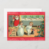 Vintage kerstkerstmis briefkaart (Voorkant / Achterkant)